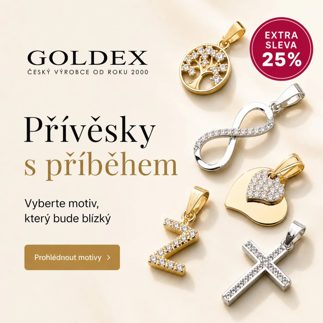 Zlaté přívěsky
