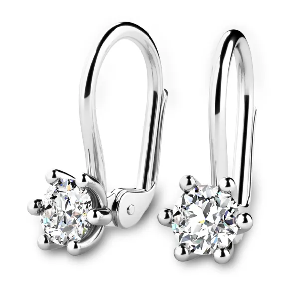 Dámské náušnice z bílého zlata 585/1000 přírodní diamanty 1,00 ct G/SI 109016-B-DIA