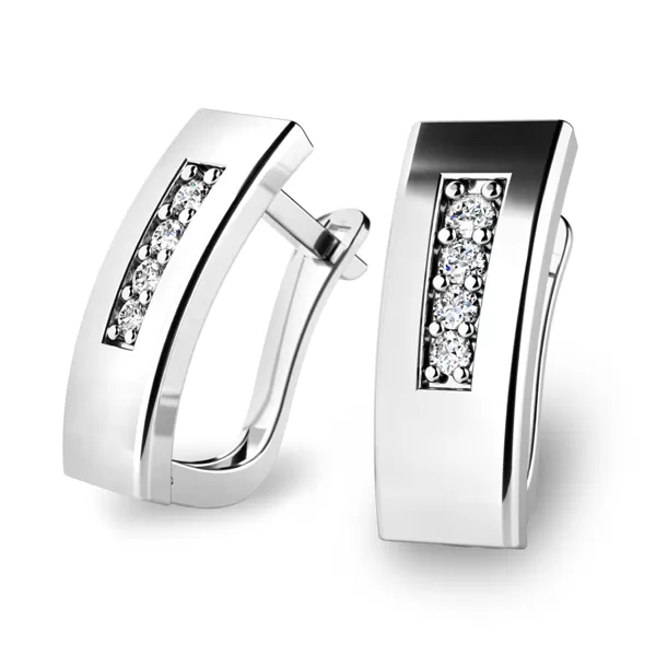 Náušnice se zirkony 10860-B-ZIR