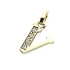 Přívěsek písmeno V žluté zlato 585/1000 přírodní diamanty 0.018 ct G/SI 10982-00-ZL-DIA-V