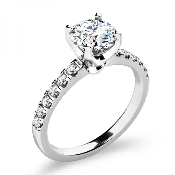 Dámský prsten bílé zlato 585/1000 přírodní diamanty 1.090 ct G/SI 10961-B-DIA