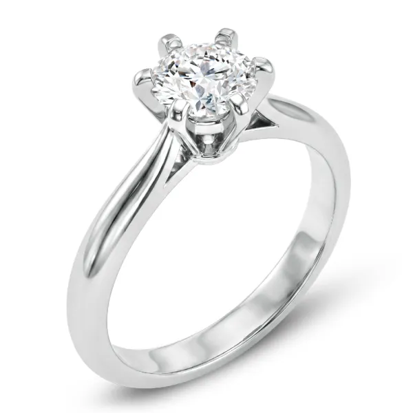 Zásnubní prsten bílé zlato 585/1000 přírodní diamant 0.620ct G/SI ZP-10999-B-DIA