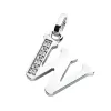 Přívěsek písmeno W bílé zlato 585/1000 přírodní diamanty 0.018 ct G/SI 10982-00-B-DIA-W