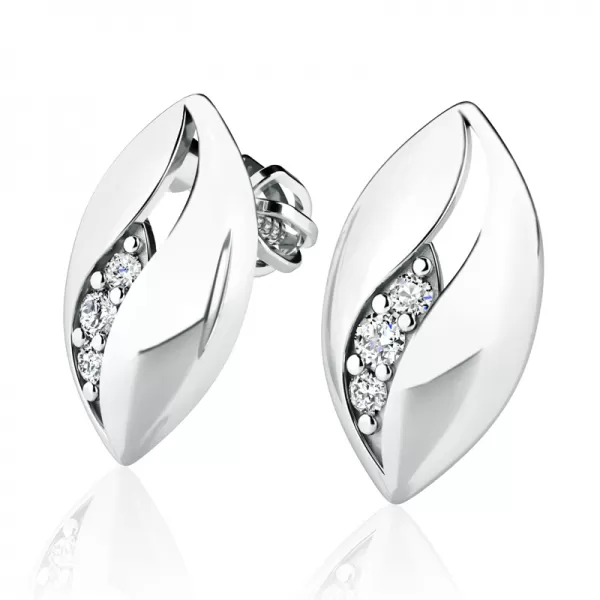 Diamantové náušnice pecky 10973-B-DIA