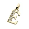 Přívěsek písmeno E žluté zlato 585/1000 přírodní diamanty 0.018 ct G/SI 10982-00-ZL-DIA-E