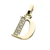 Přívěsek písmeno D žluté zlato 585/1000 přírodní diamanty 0.018 ct G/SI 10982-00-ZL-DIA-D