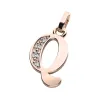 Přívěsek písmeno Q růžové zlato 585/1000 přírodní diamanty 0.018 ct G/SI 10982-00-CV-DIA-Q
