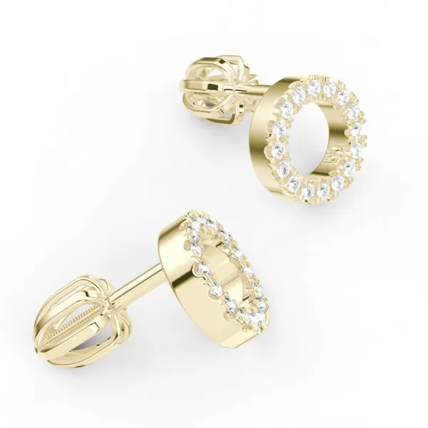 Zlaté náušnice kroužky s brilianty 10980-ZL-DIA
