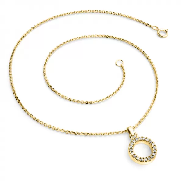 Kroužek ze žlutého zlata s diamanty 10972-ZL-DIA