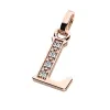 Přívěsek písmeno L růžové zlato 585/1000 přírodní diamanty 0.018 ct G/SI 10982-00-CV-DIA-L