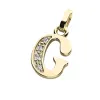Přívěsek písmeno G žluté zlato 585/1000 přírodní diamanty 0.018 ct G/SI 10982-00-ZL-DIA-G