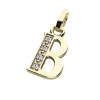Přívěsek písmeno B žluté zlato 585/1000 přírodní diamanty 0.018 ct G/SI 10982-00-ZL-DIA-B