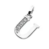 Přívěsek písmeno U bílé zlato 585/1000 přírodní diamanty 0.018 ct G/SI 10982-00-B-DIA-U