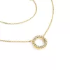 Náhrdelník kroužek s diamanty 10982-NH01-ZL-DIA