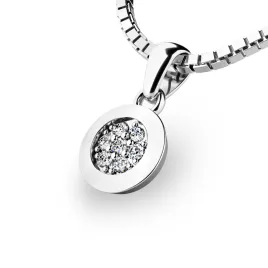 Dámský přívěsek bílé zlato 585/1000 přírodní diamant 0.140 ct G/SI 10904-B-DIA