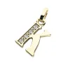 Přívěsek písmeno K žluté zlato 585/1000 přírodní diamanty 0.018 ct G/SI 10982-00-ZL-DIA-K