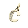 Přívěsek písmeno C žluté zlato 585/1000 přírodní diamanty 0.018 ct G/SI 10982-00-ZL-DIA-C