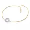 Náramek s kroužkem osázeným diamanty 10981-NR01-ZLB
