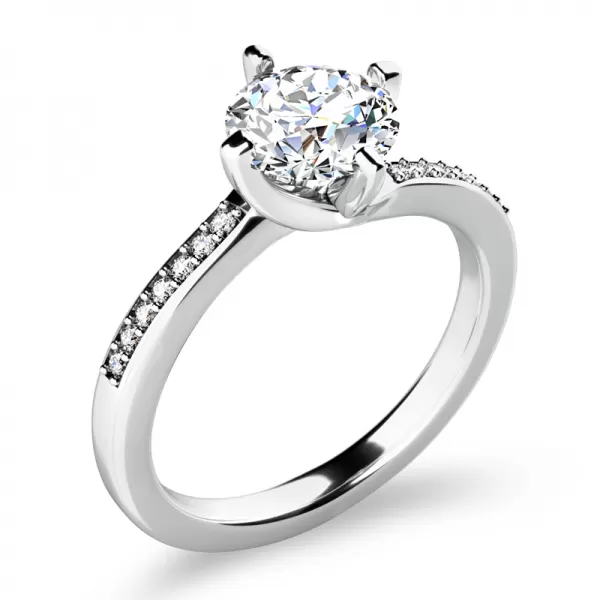 Zásnubní prsten bílé zlato 585/1000 přírodní diamanty 1.077 ct ZP-10963-B-DIA