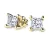 Náušnice žluté zlato 585/1000, přírodní diamanty 0.280ct, 109013-ZL-DIA