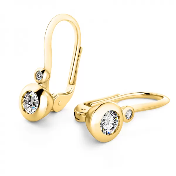 Zlaté náušnice s diamanty 10984-ZL-DIA