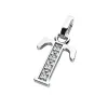 Přívěsek písmeno T bílé zlato 585/1000 přírodní diamanty 0.018 ct G/SI 10982-00-B-DIA-T