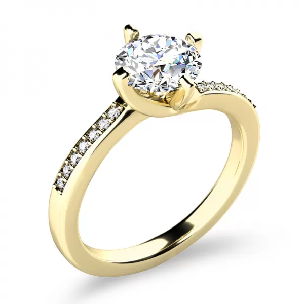 Zásnubní prsten žluté zlato 585/1000 přírodní diamanty 1.077 ct ZP-10963-ZL-DIA