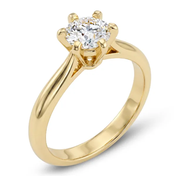 Zásnubní prsten žluté zlato 585/1000 přírodní diamant 0.620ct G/SI ZP-10999-ZL-DIA