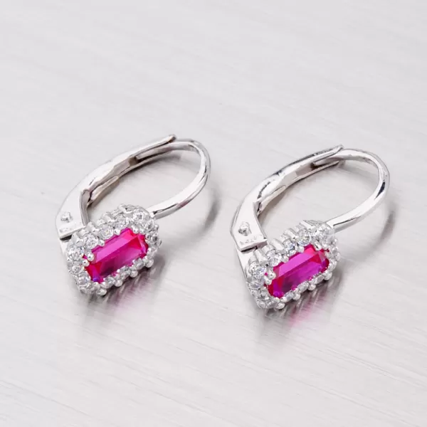 Náušnice z bílého zlata se zirkony 12-081