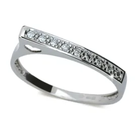 Dámský prsten bílé zlato 585/1000 přírodní diamant 0.162 ct G/SI DF2003