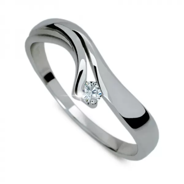 Dámský přívěsek bílé zlato 585/000 přírodní diamant 0.070 ct G/SI DF1796