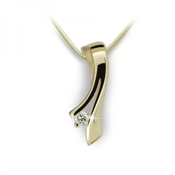 Dámský přívěsek bílé zlato 585/000 přírodní diamant 0.070 ct G/SI DF1796