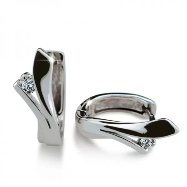 Dámský přívěsek bílé zlato 585/000 přírodní diamant 0.070 ct G/SI DF1796