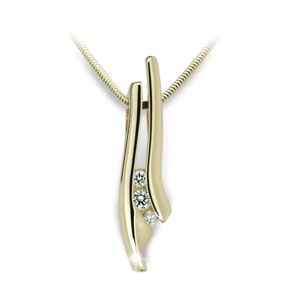 Přívěsek s přírodní diamanty DF1754Z