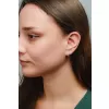 Dámské náušnice stříbro 925 zirkon kruhy s modré kameny PKL-2268