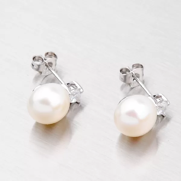 Náušnice pecky s perlou YNG2013