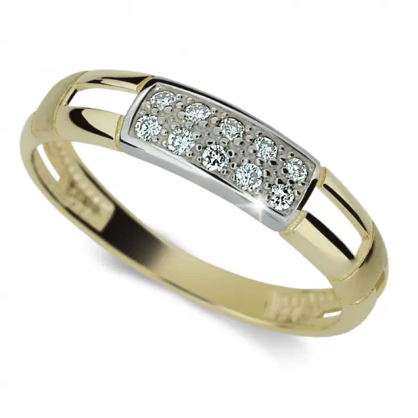 Dámský prsten s přírodní diamanty DF2033Z