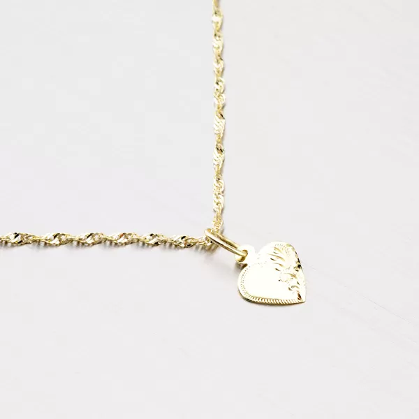 Zlaté srdce s gravírováním 322P-131047