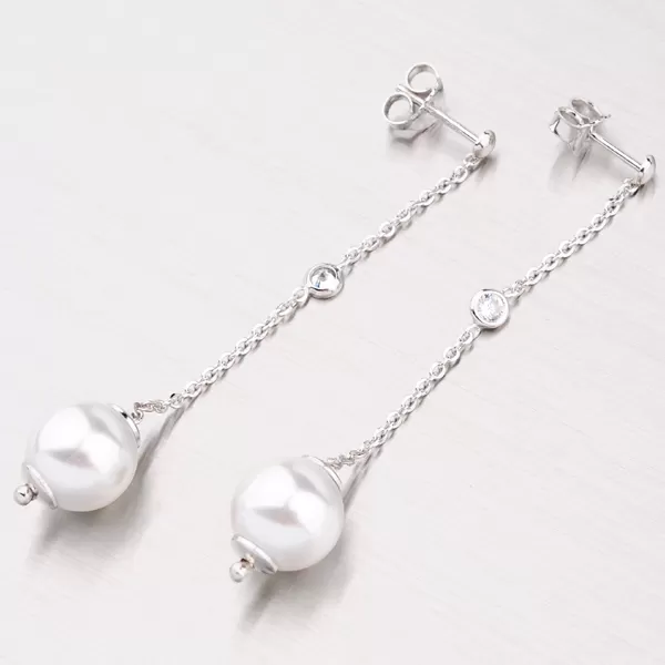 Visací náušnice s perlou MORP1444AD10