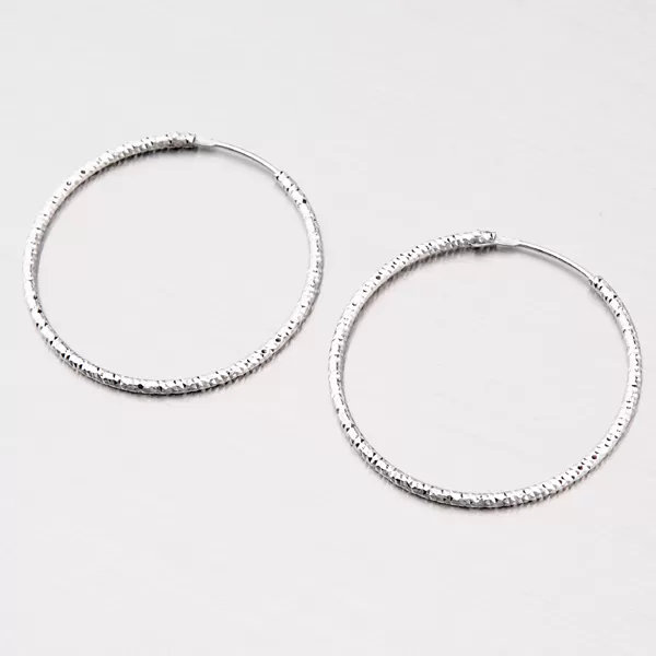 Třpytivé stříbrné kruhy 33 mm M8017ND150