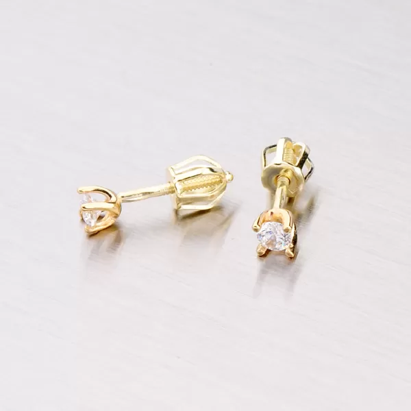 Zlaté pecky se zirkonem 42-31041