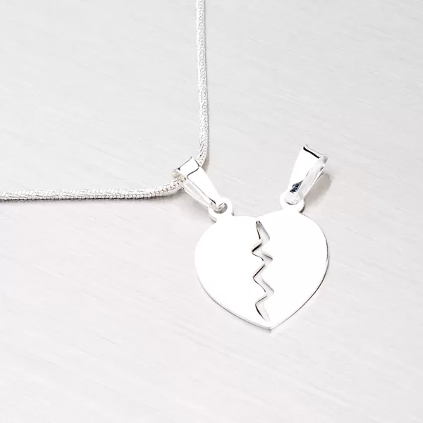 Stříbrné srdce pro zamilovaný pár YNG3023