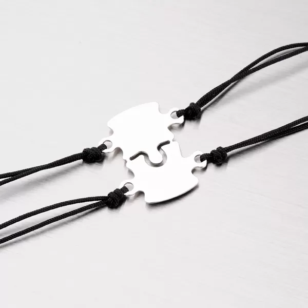 Stříbrný náramek pro pár - puzzle MBRC5500PRH