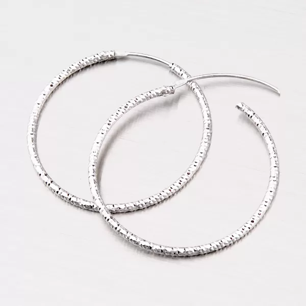 Třpytivé stříbrné kruhy 33 mm M8017ND150