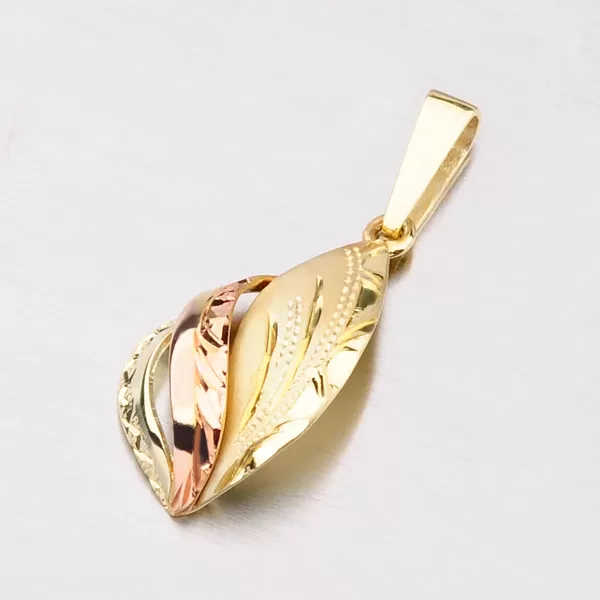 Zlatý přívěsek s ručním rytím 53P-018