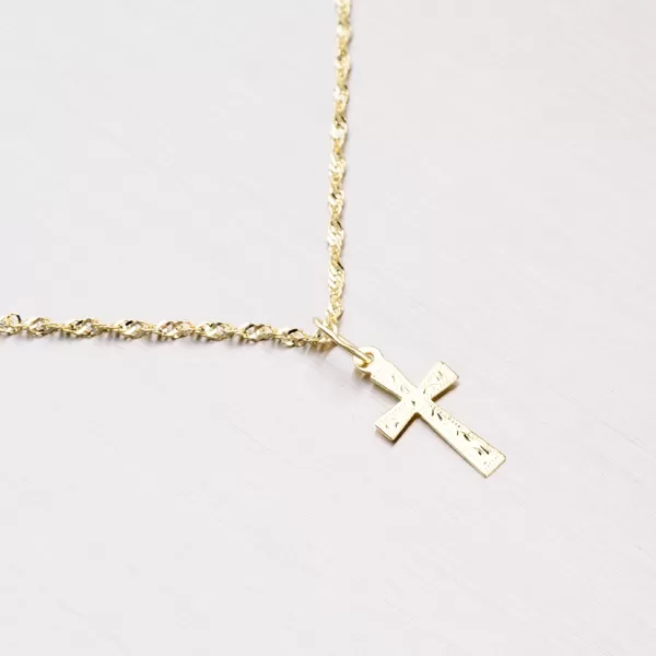 Zlatý křížek s gravírováním 322P-130098