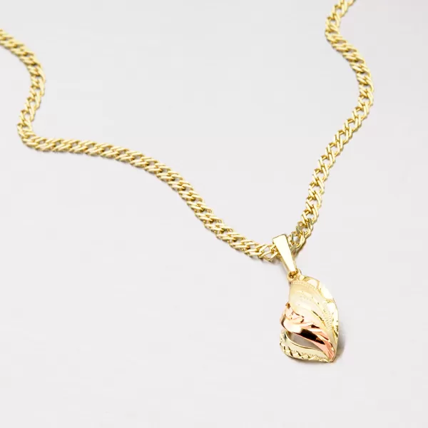 Zlatý přívěsek s ručním rytím 53P-018