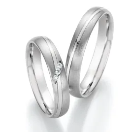 Snubní prsteny ocel přírodní diamant 0.039 ct SP-22030