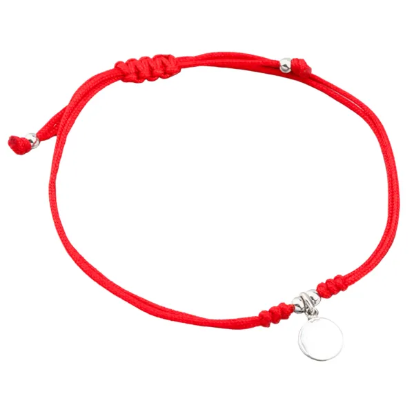 Náramek stříbro 925 provázkový s přívěskem BST-14721-R