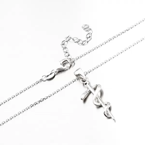 Stříbrný náhrdelník s hadem SST-151152